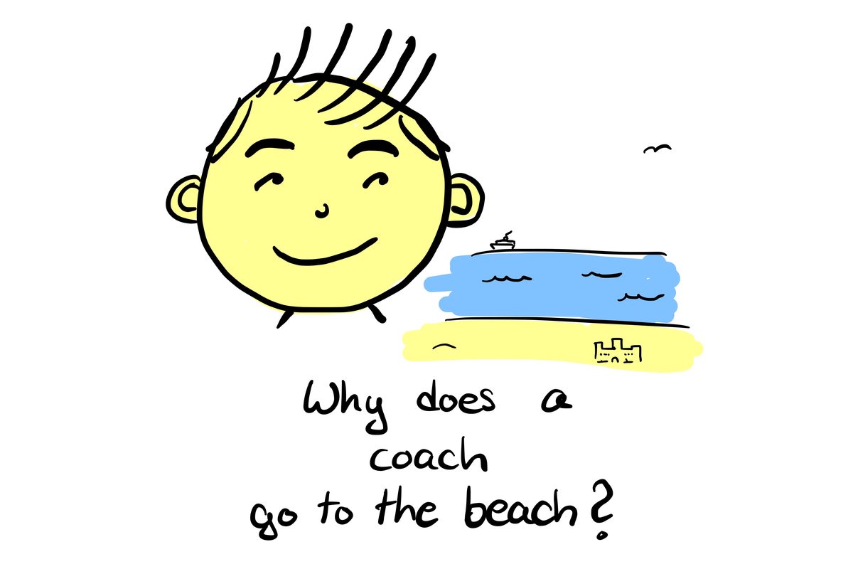 Sketchnote – Why does a coach go to the beach?